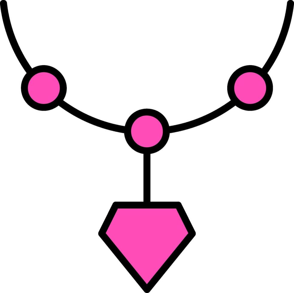 Locket Line Filled Icon vector
