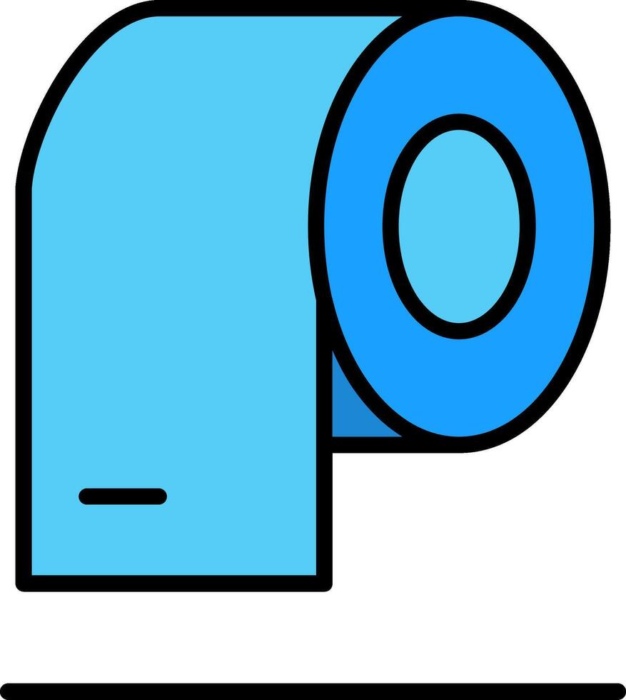 Toilet Roll Line Filled Icon vector