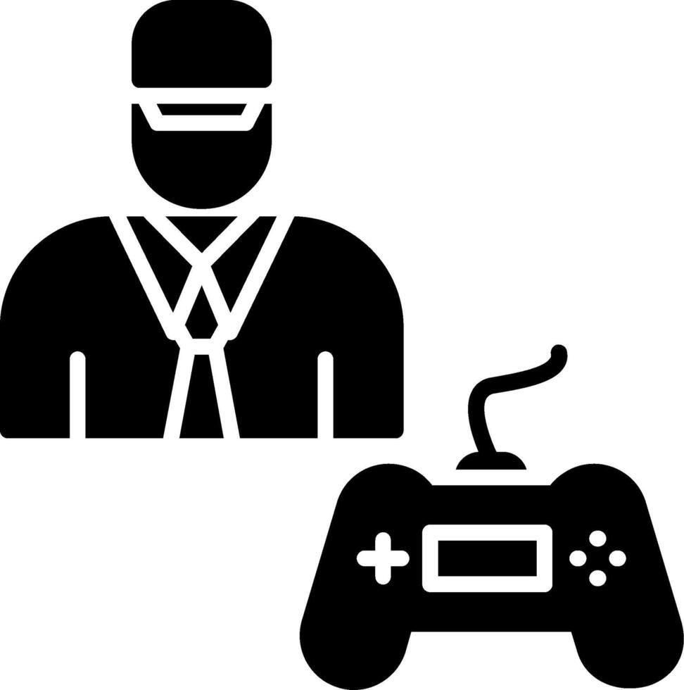 Gamer Glyph Icon vector