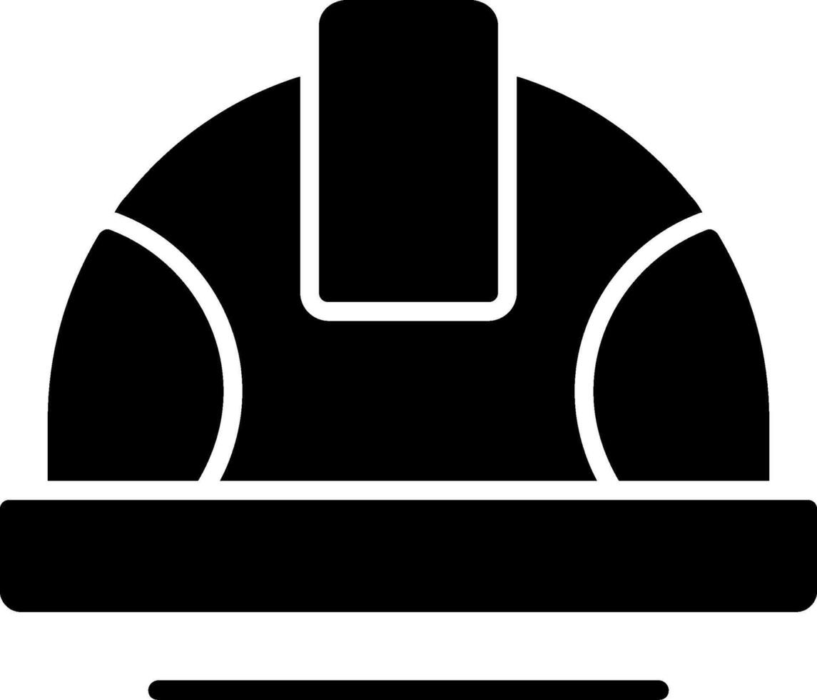 Helmet Glyph Icon vector