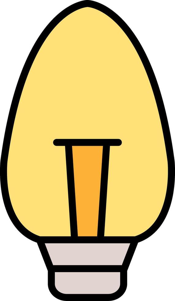 Candle Light Line Filled Icon vector