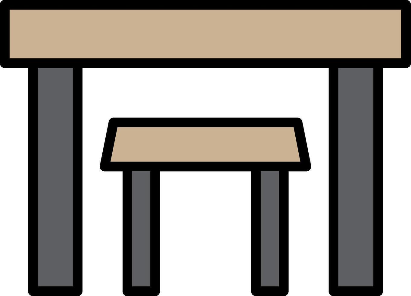 Tables Line Filled Icon vector