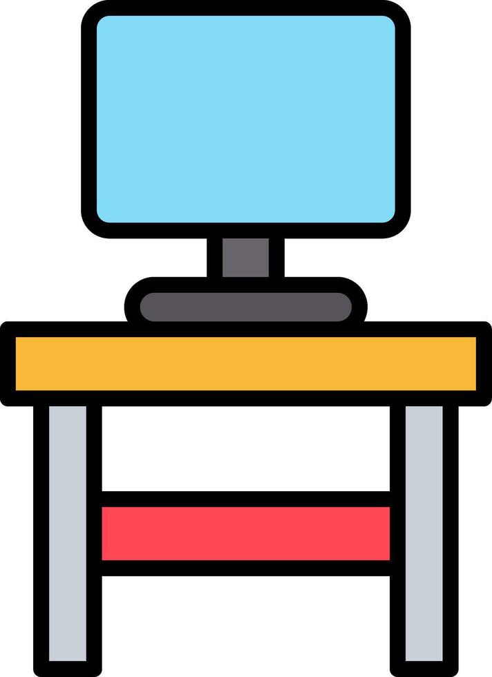 Stand Line Filled Icon vector