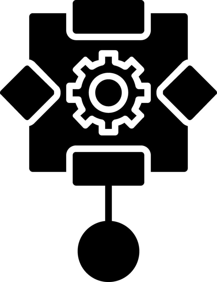 icono de glifo de algoritmo vector