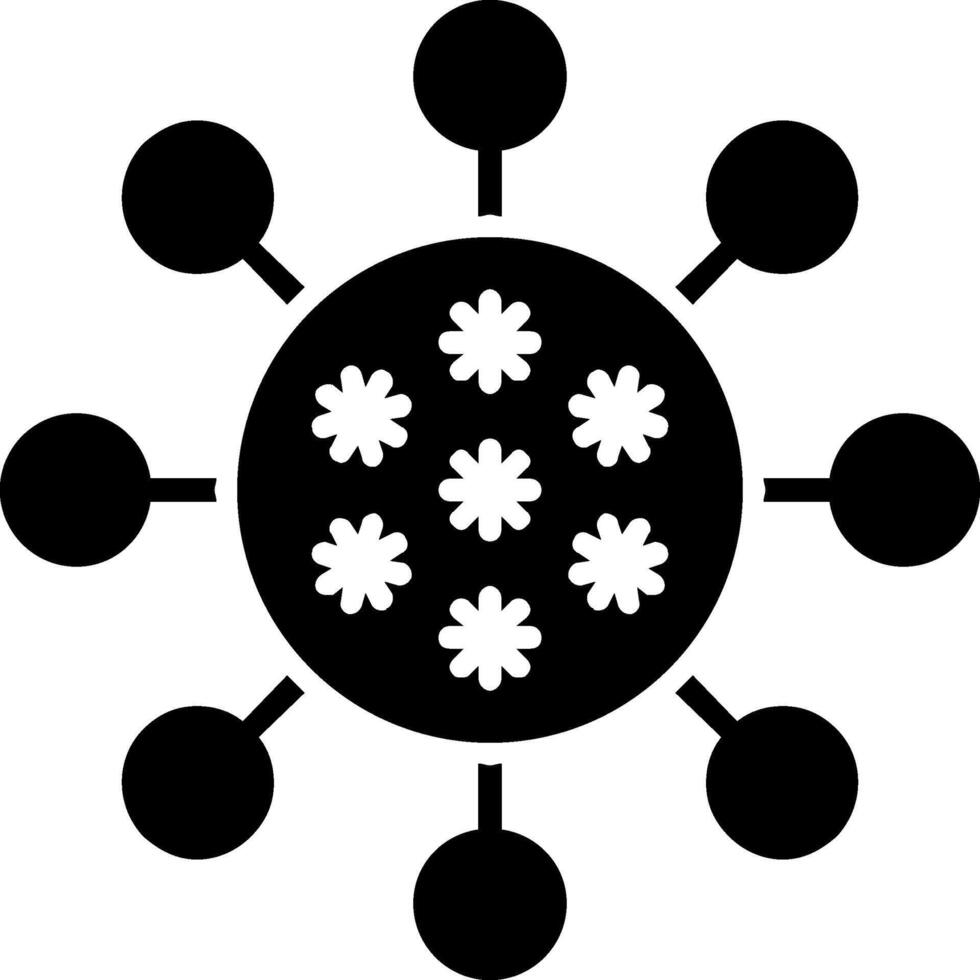 Bacteria Glyph Icon vector