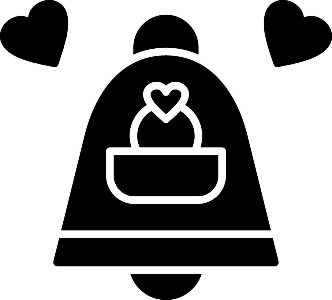 Wedding Bells Glyph Icon vector