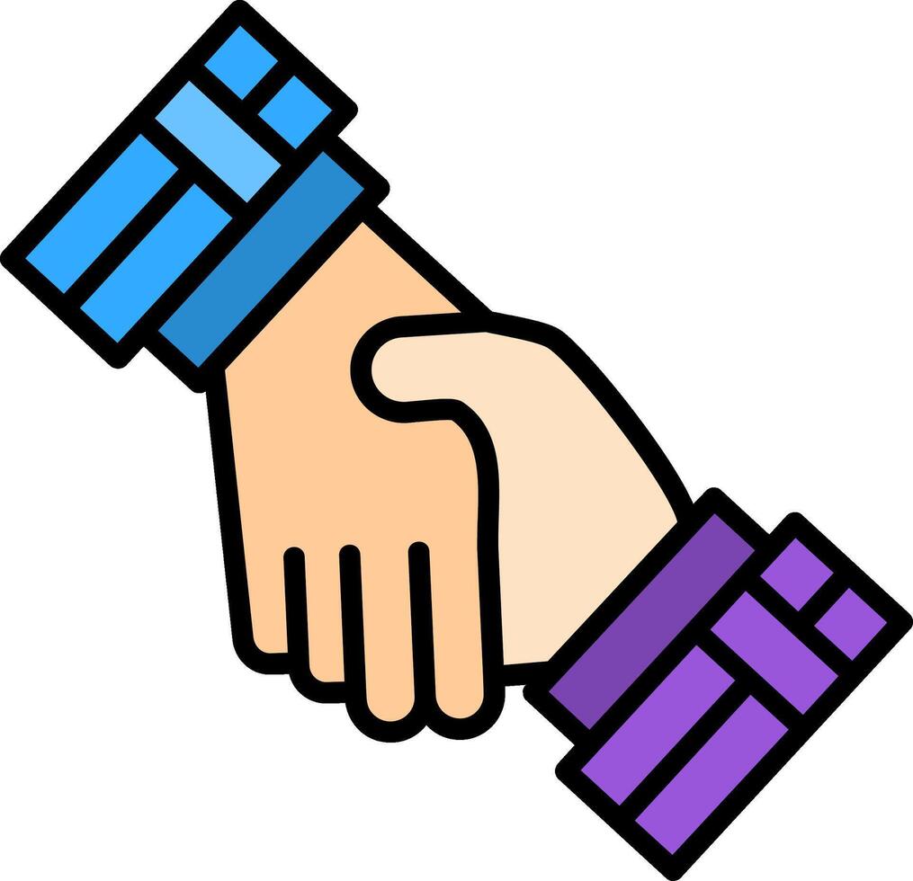 Business Relationship Line Filled Icon vector