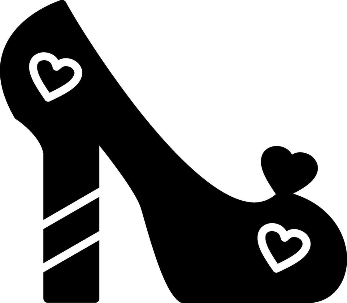 High Heels Glyph Icon vector