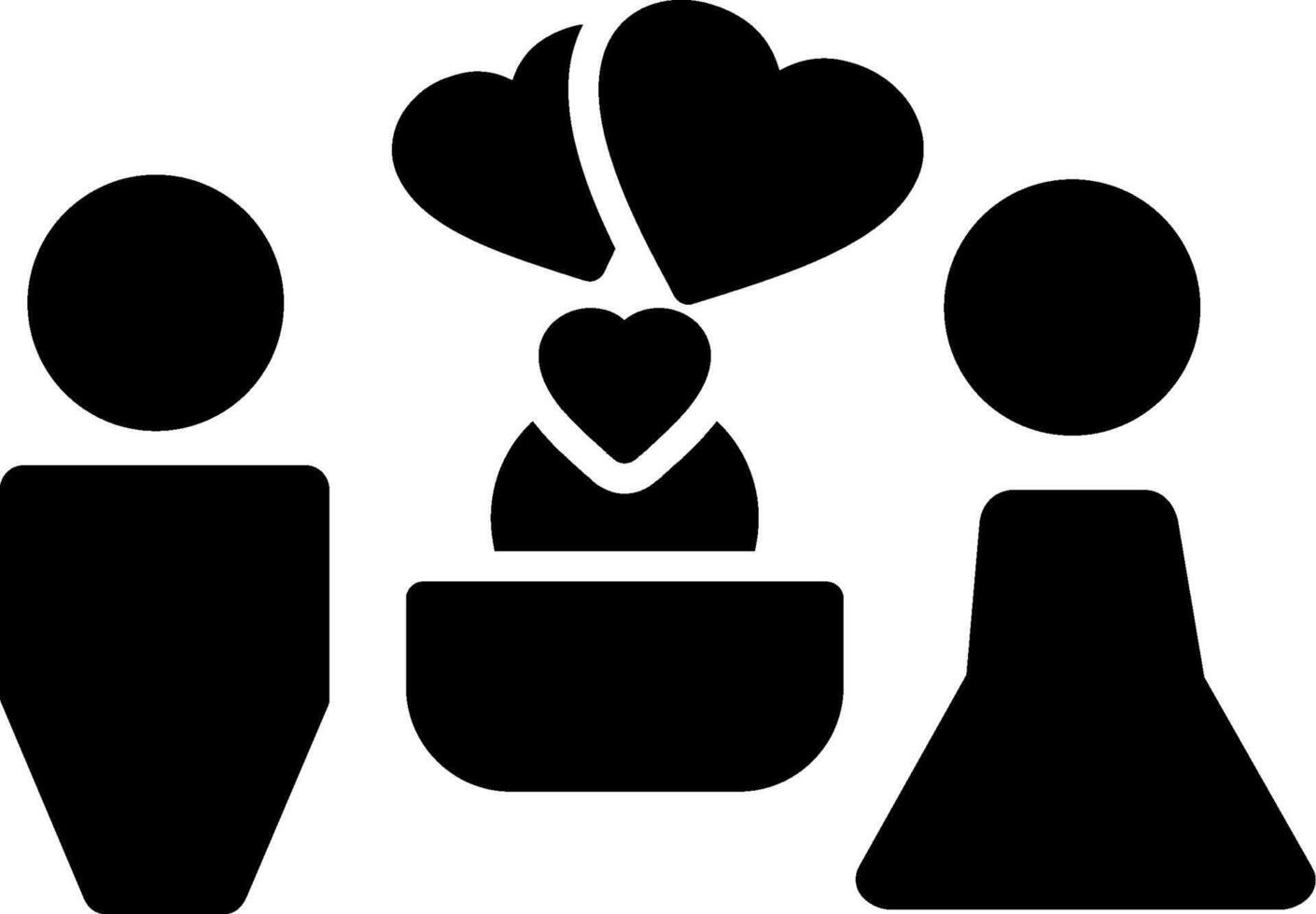 Love Glyph Icon vector
