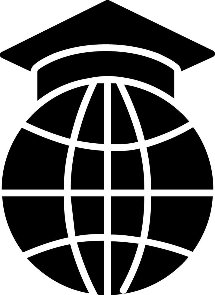 Study Abroad Glyph Icon vector