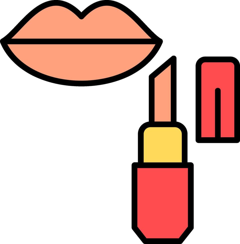 Lip Balm Line Filled Icon vector
