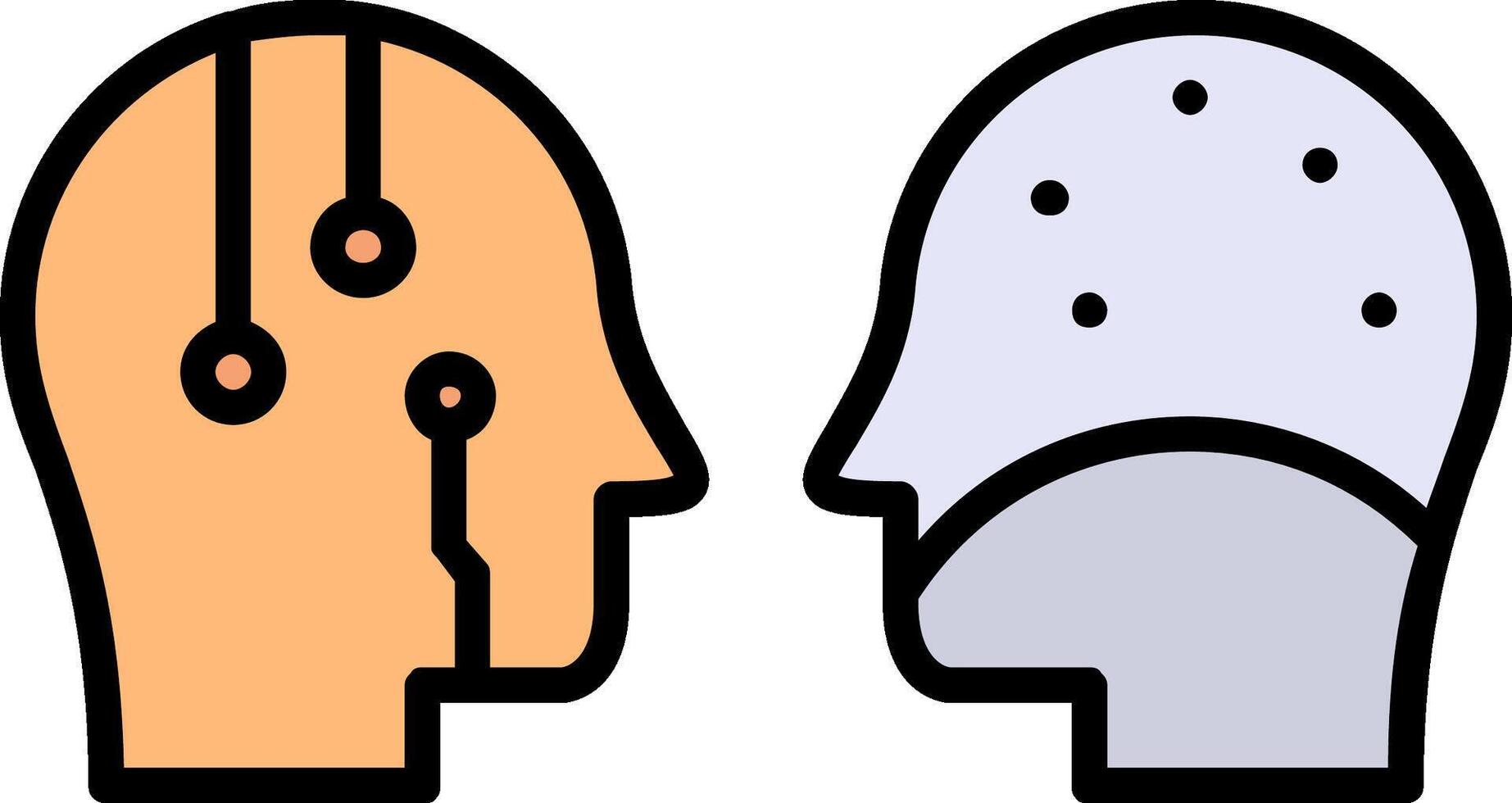 Turing Test Line Filled Icon vector