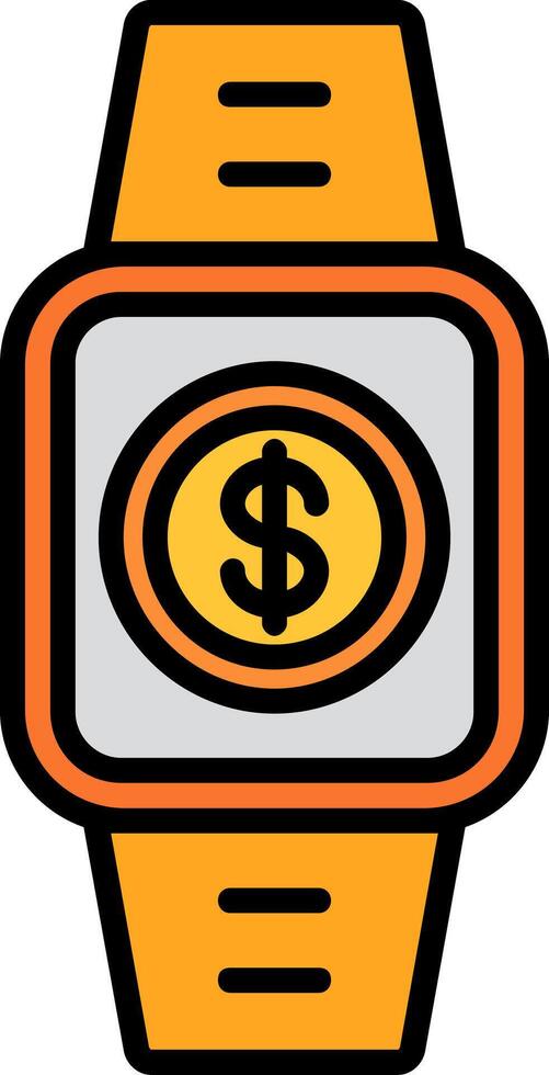 Payment Line Filled Icon vector