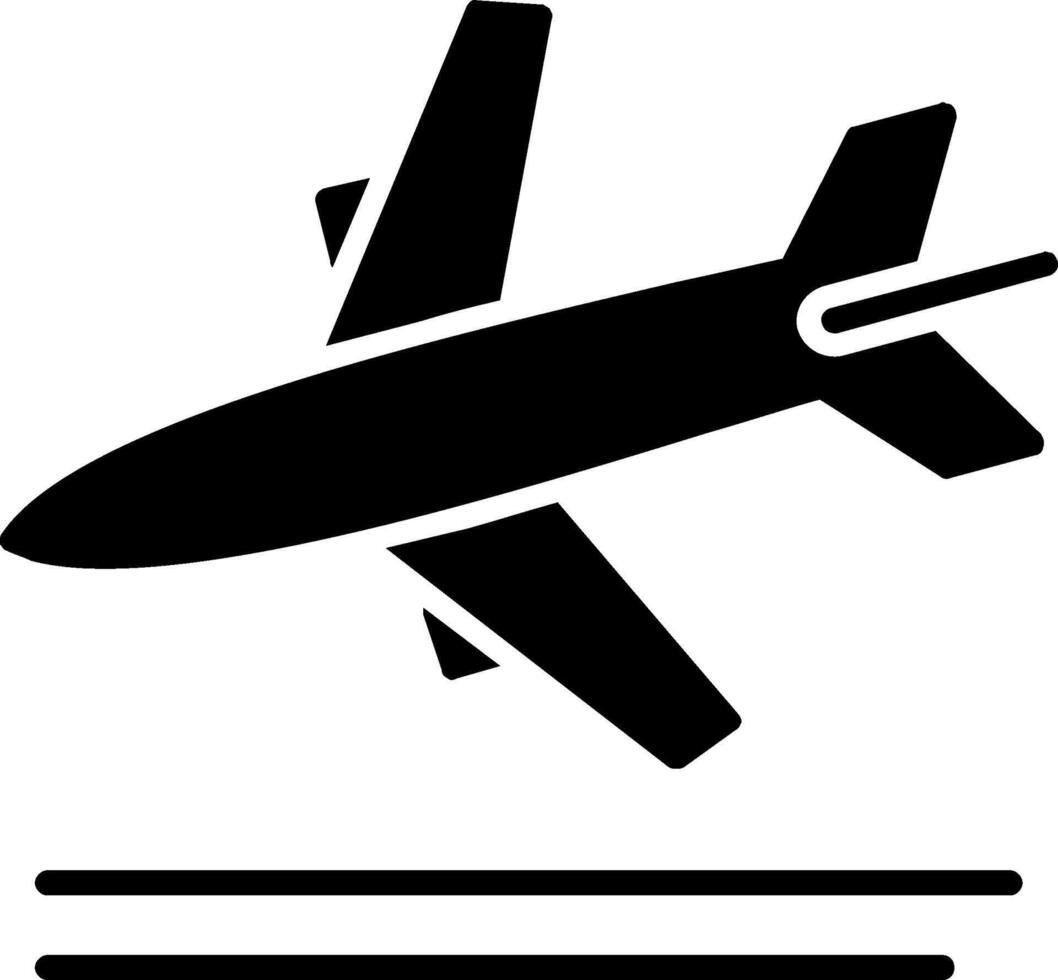 Landing Glyph Icon vector