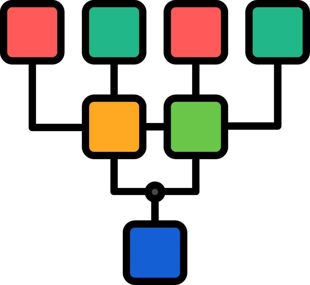 Structure Line Filled Icon vector
