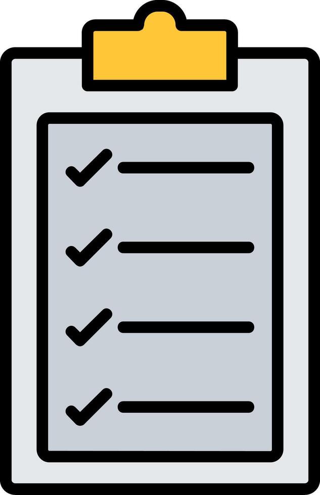 Criteria Line Filled Icon vector
