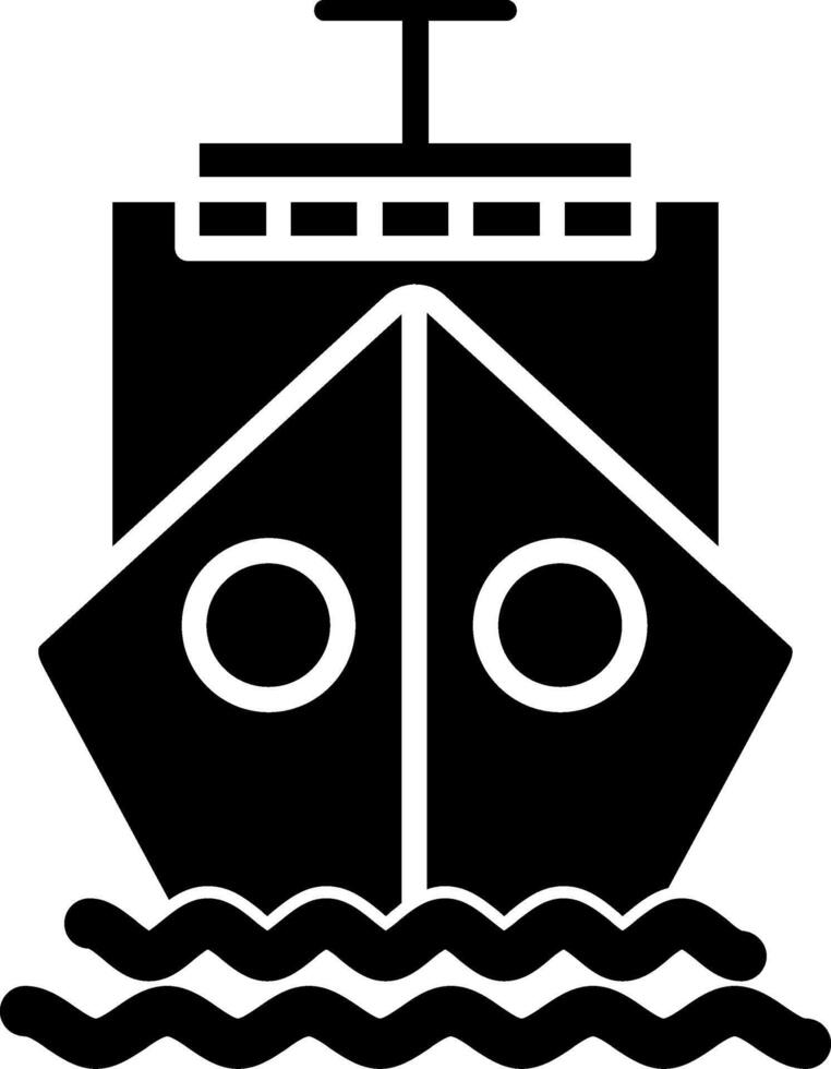 Ship Glyph Icon vector