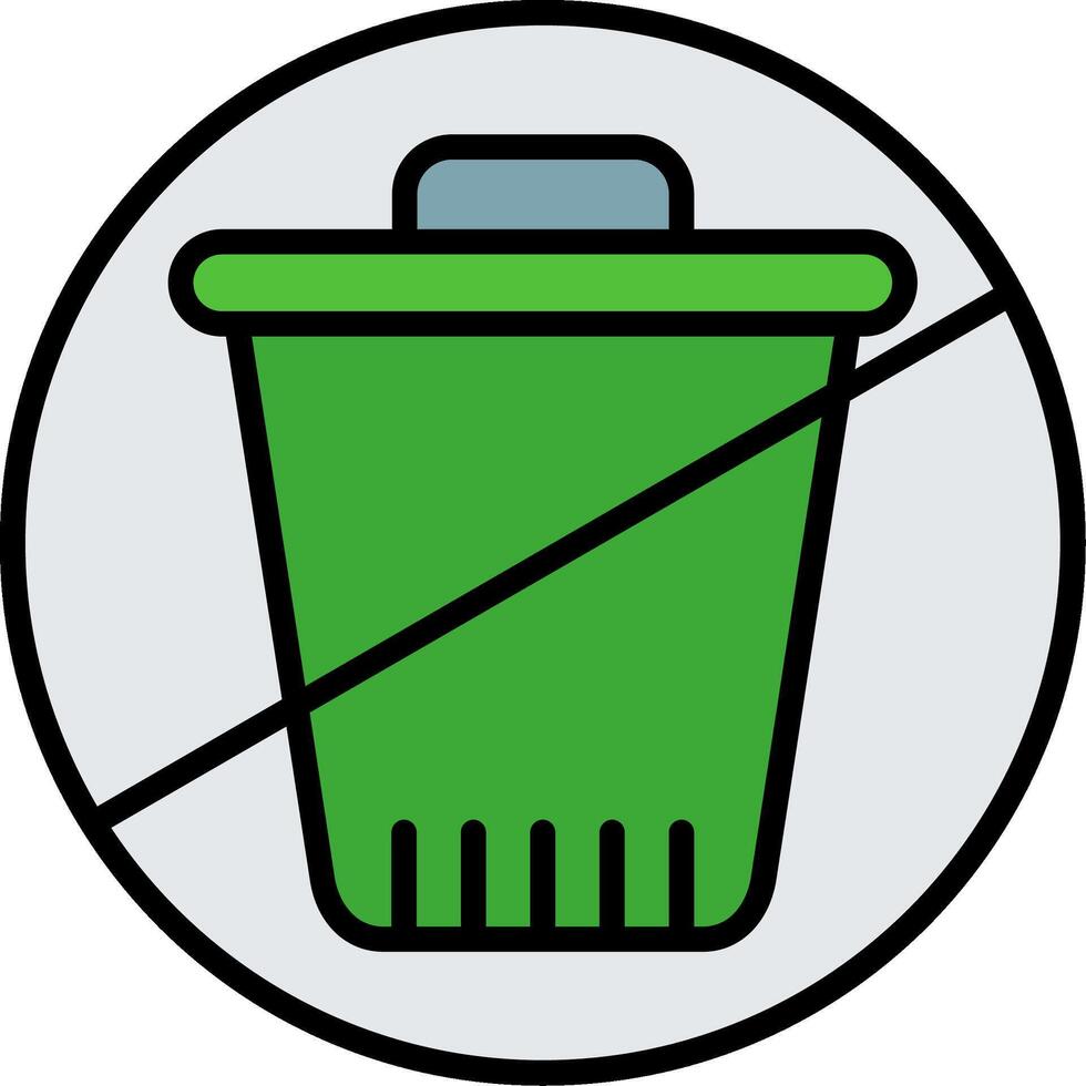 Zero Waste Line Filled Icon vector