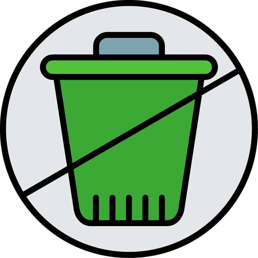 Zero Waste Line Filled Icon vector