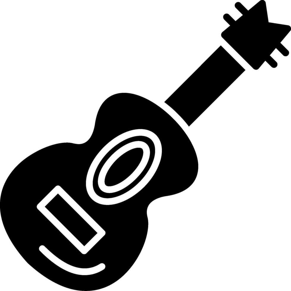 Guitar Glyph Icon vector