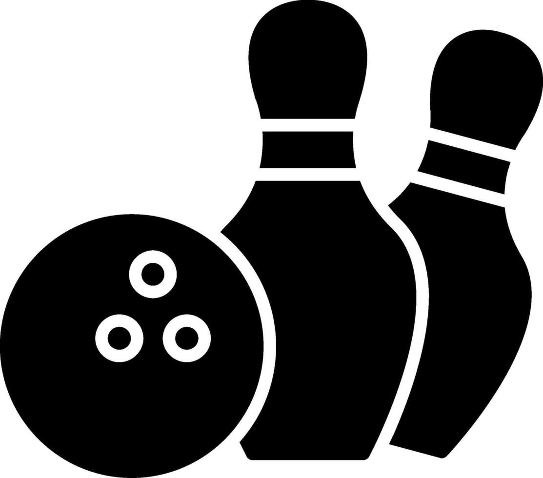 Bowling Glyph Icon vector