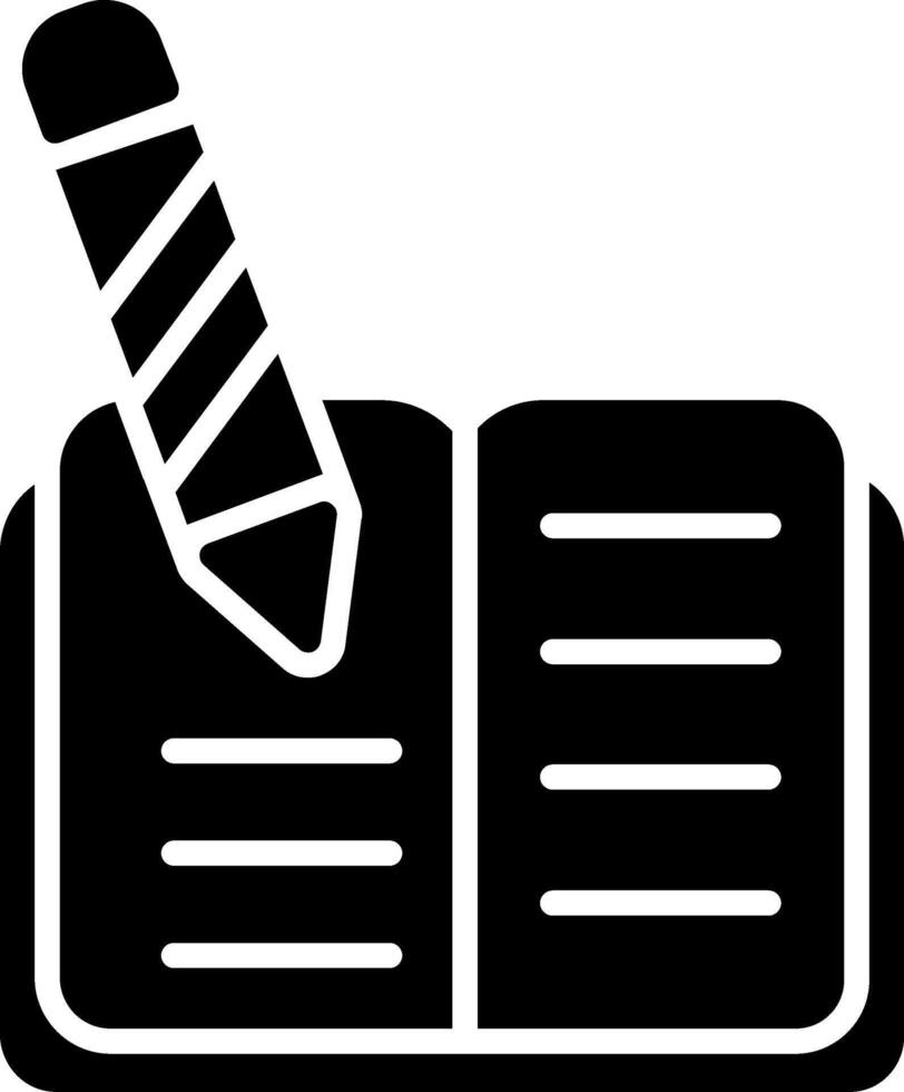 Homework Glyph Icon vector