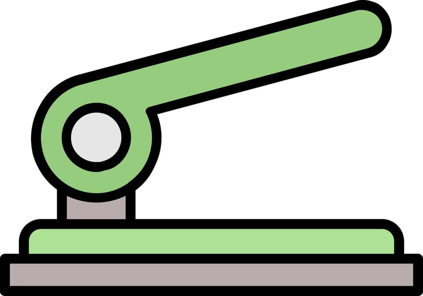 Hole Punch Line Filled Icon vector