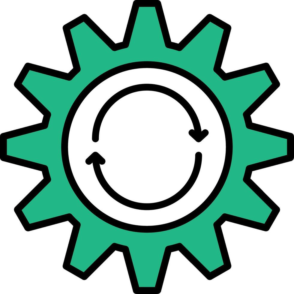 Repeat Line Filled Icon vector