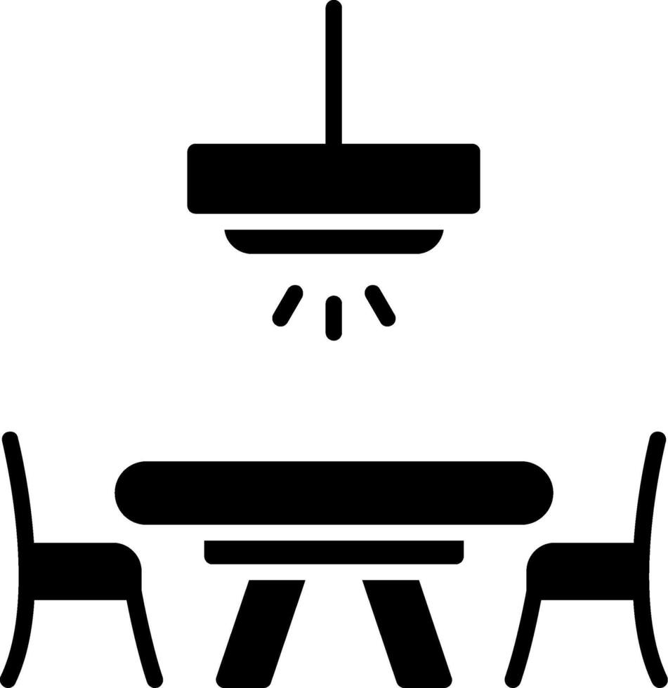 Dinner Table Glyph Icon vector
