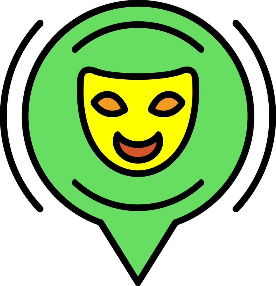 Comedy Line Filled Icon vector