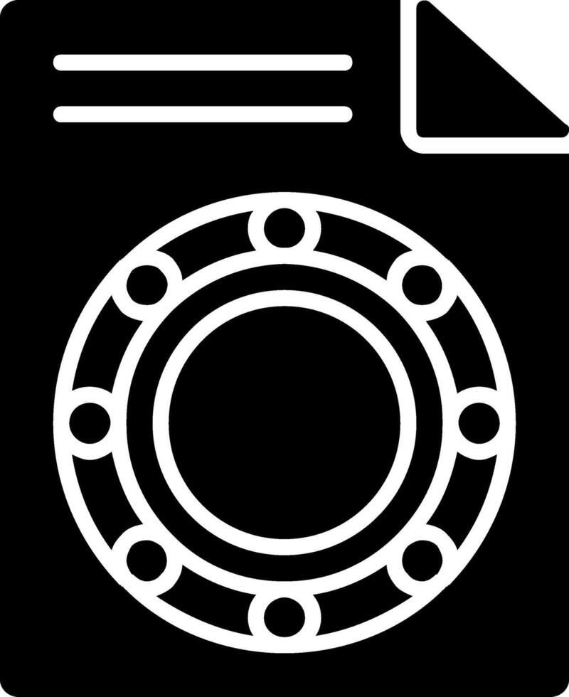 Ball Bearing Glyph Icon vector