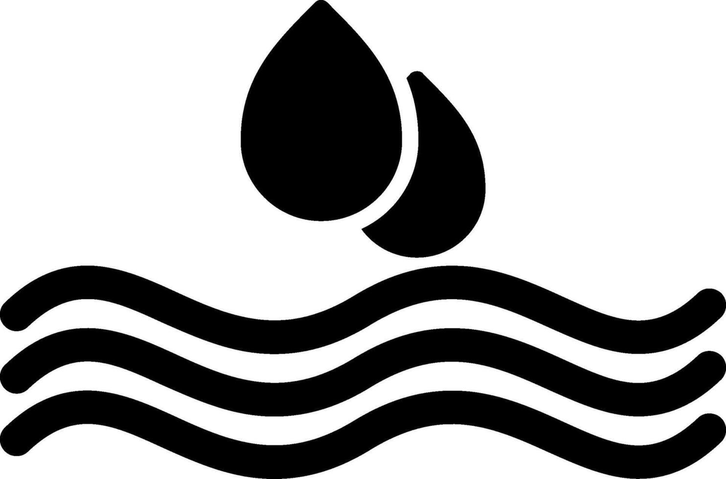 Water Drop Glyph Icon vector