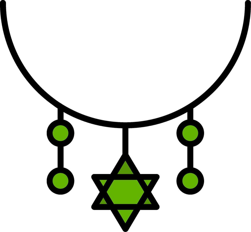 Necklace Line Filled Icon vector