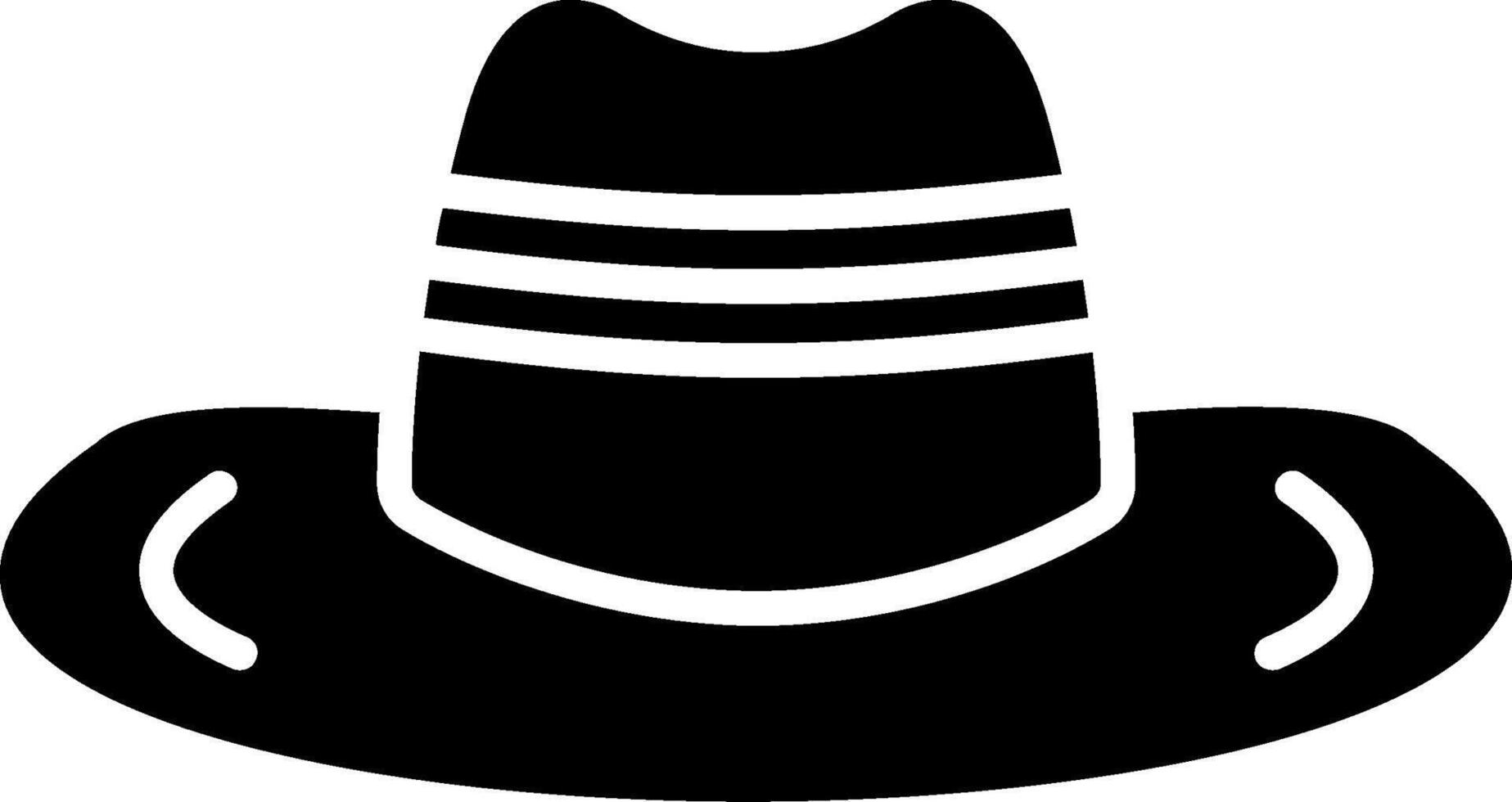 icono de glifo de sombrero de vaquero vector