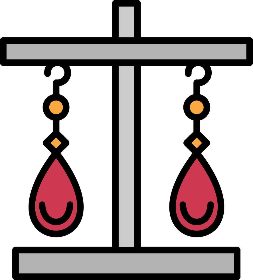 Stand Line Filled Icon vector
