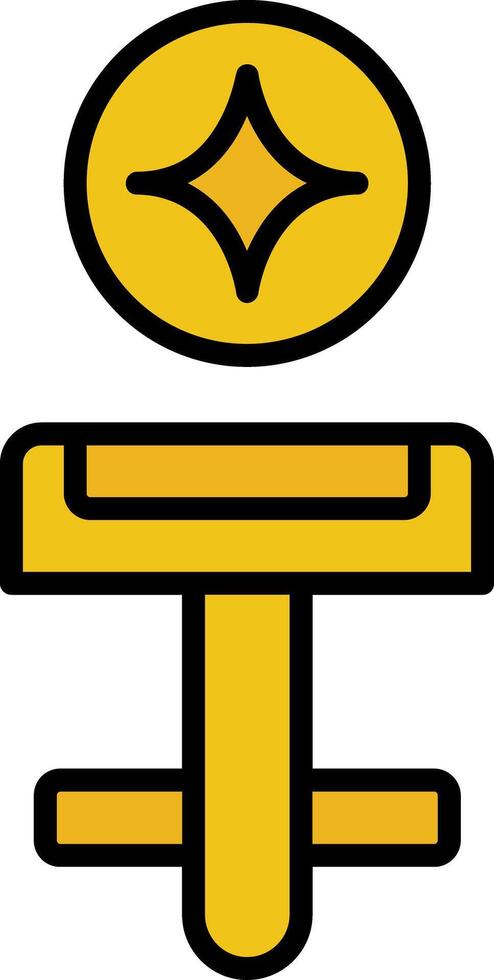 Cufflinks Line Filled Icon vector