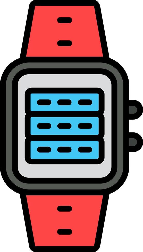 Server Line Filled Icon vector