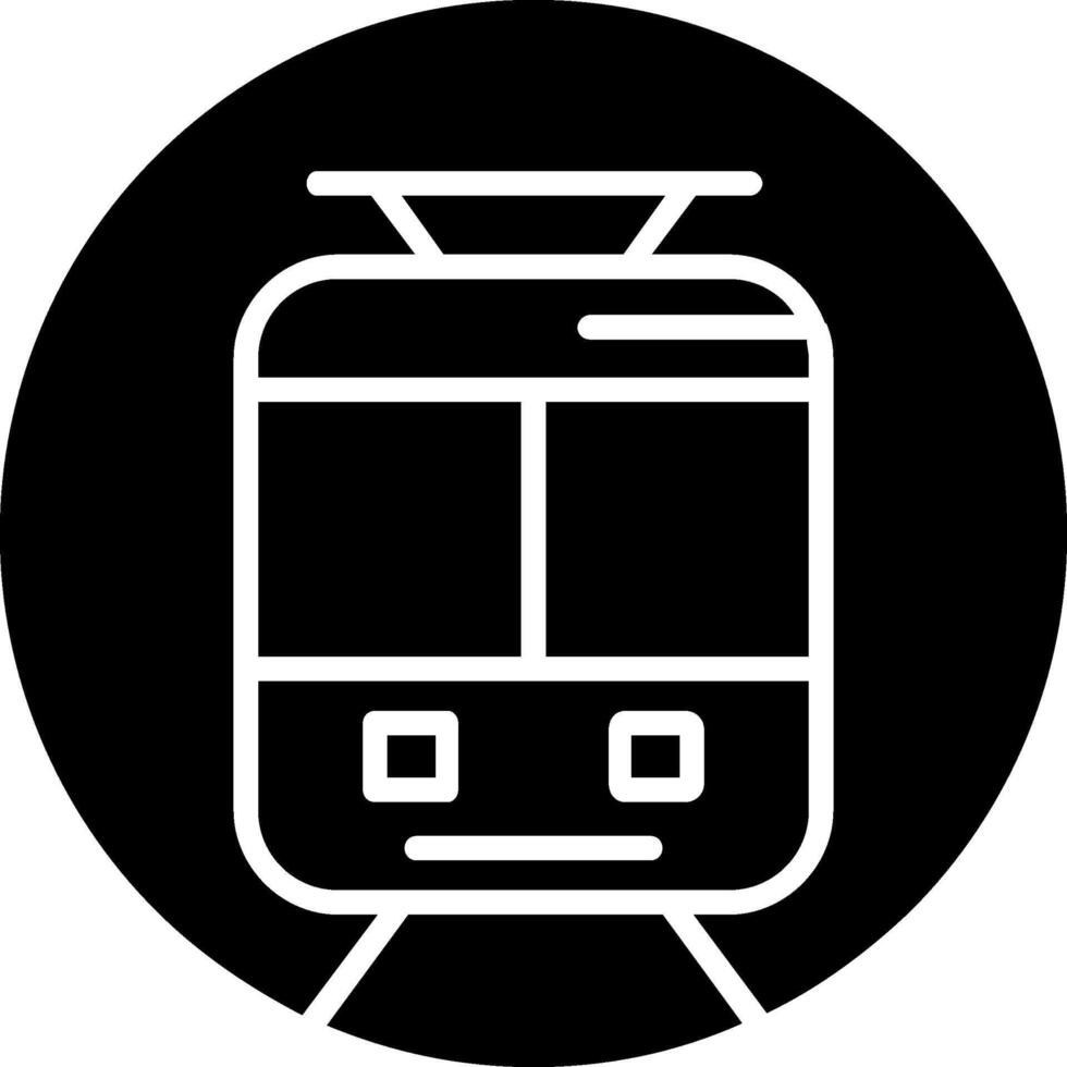 subterráneo tren glifo icono vector