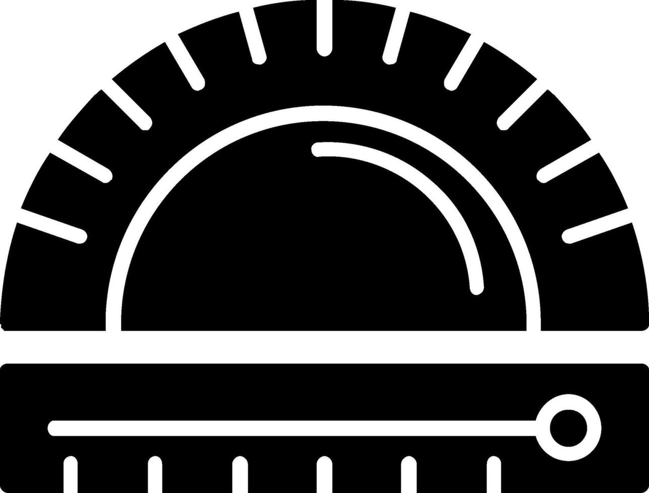 Protractor Glyph Icon vector