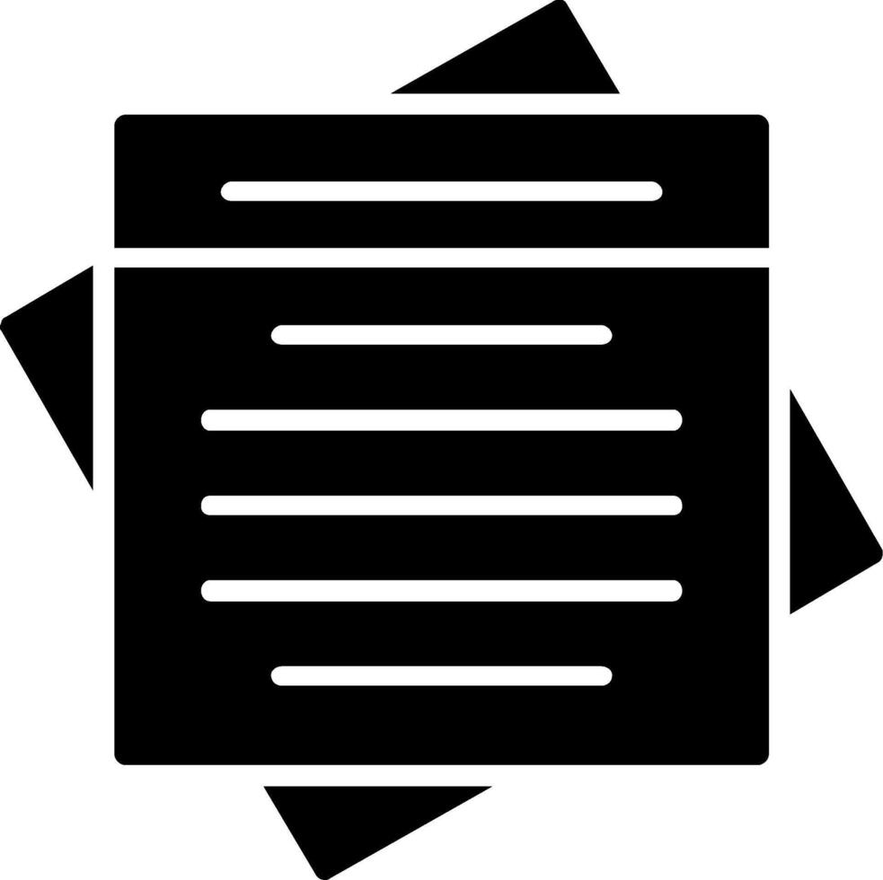 Sticky Note Glyph Icon vector