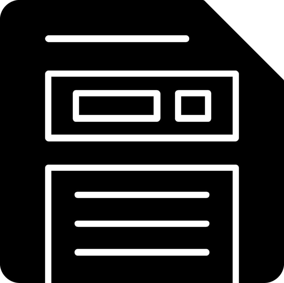 Floppy Disk Glyph Icon vector