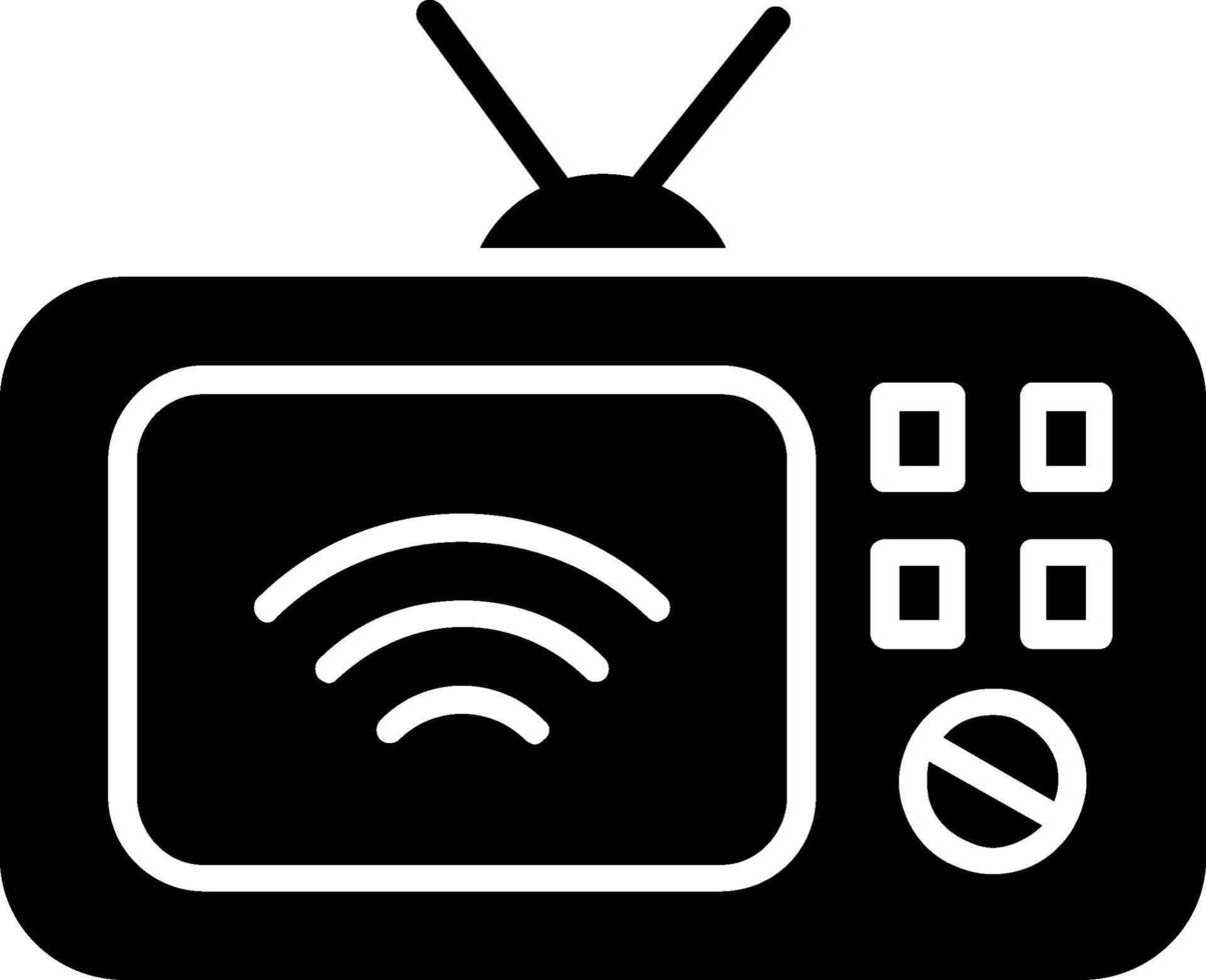 Television Glyph Icon vector