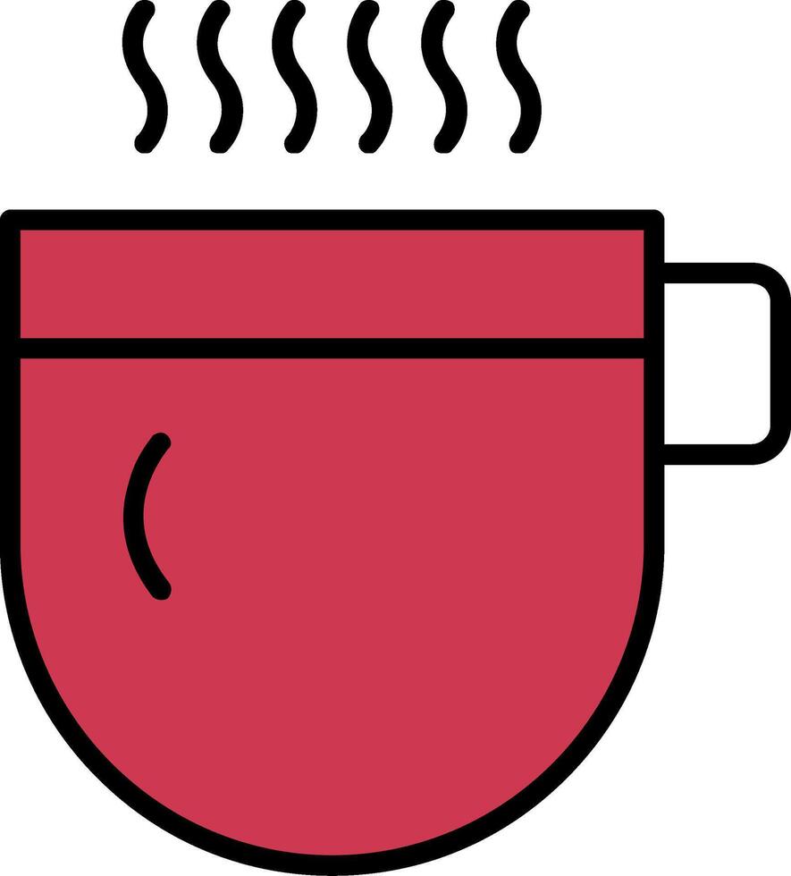 Hot Beverage Line Filled Icon vector