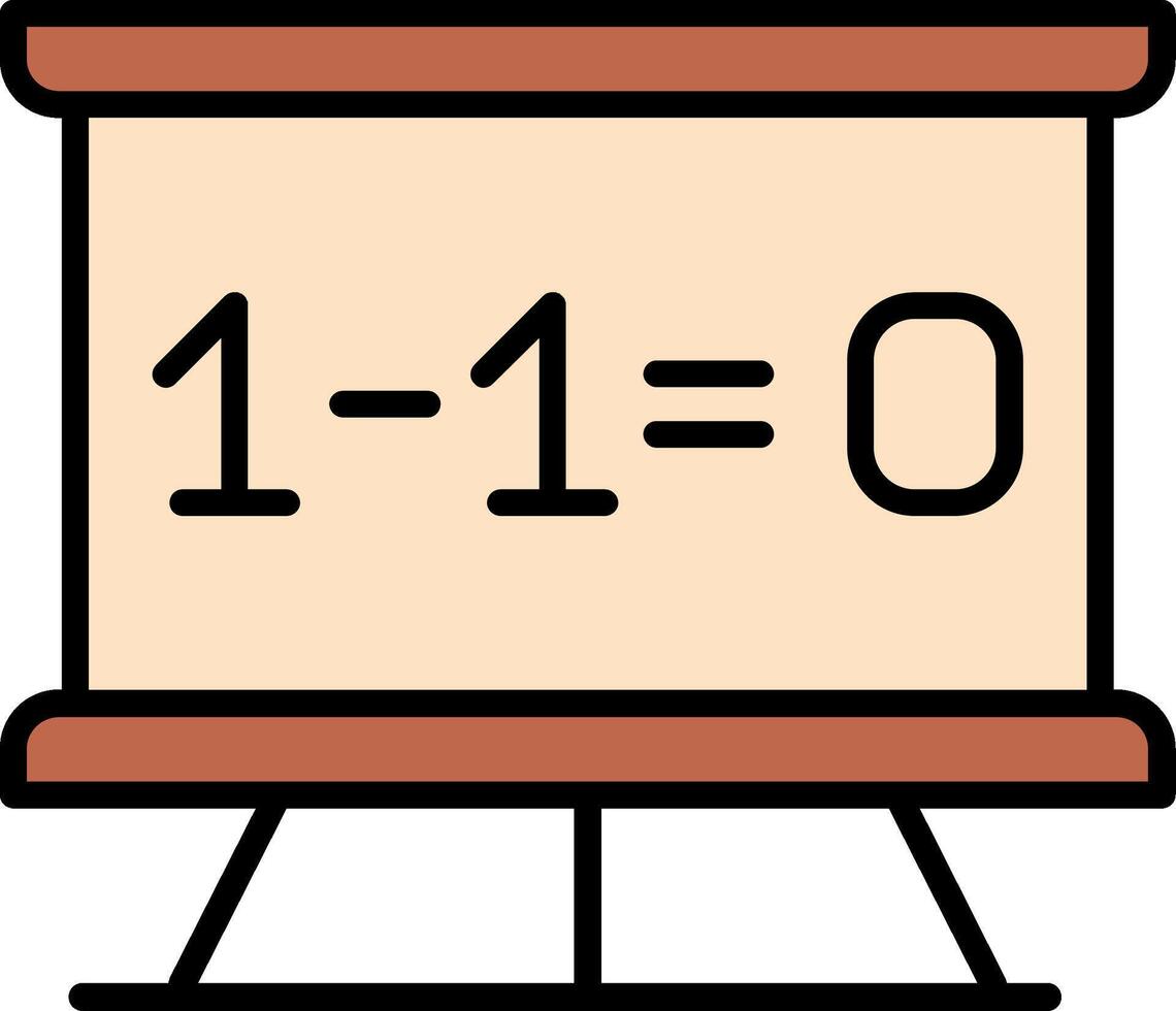 icono lleno de línea matemática vector