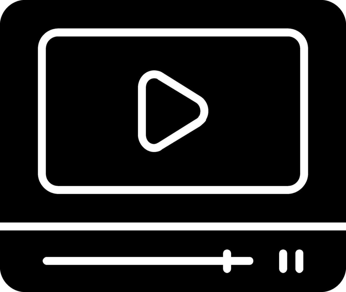 Player Glyph Icon vector