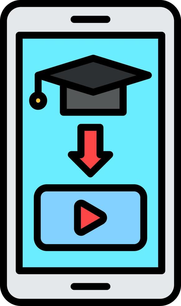 Educational Line Filled Icon vector