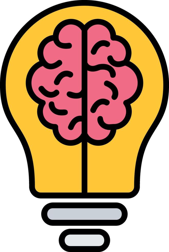 Brainstorm Line Filled Icon vector