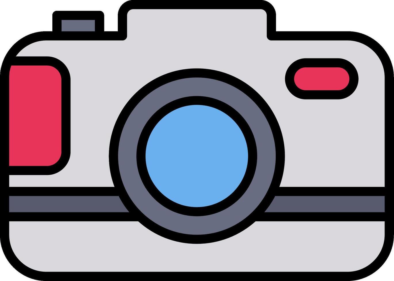 Camera Line Filled Icon vector