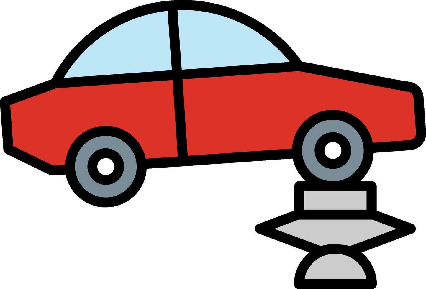 Car Jack Line Filled Icon vector