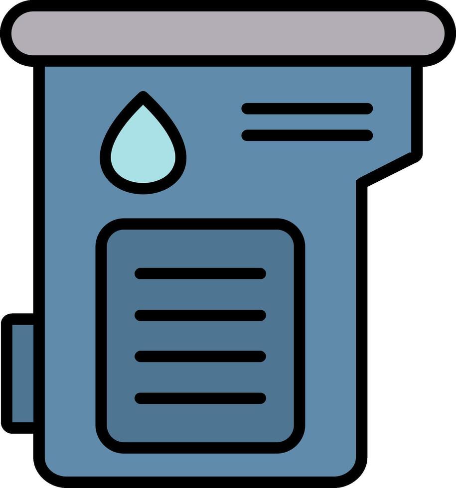 Cartridge Line Filled Icon vector